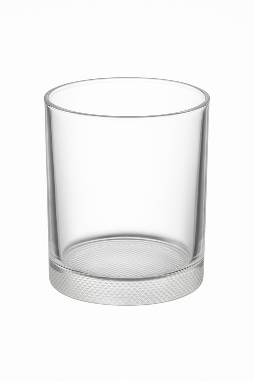 Verre whisky design motif relief robuste maison