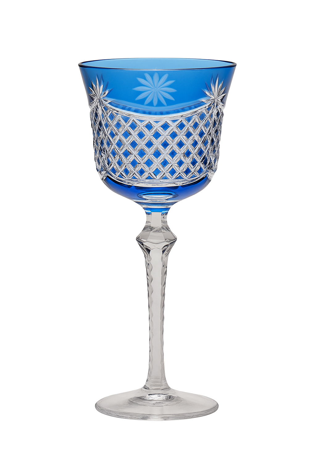 Verres à vin antique gravés main pied travaillé