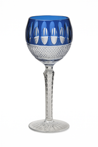 Verres à vin cristal style antique gravé main