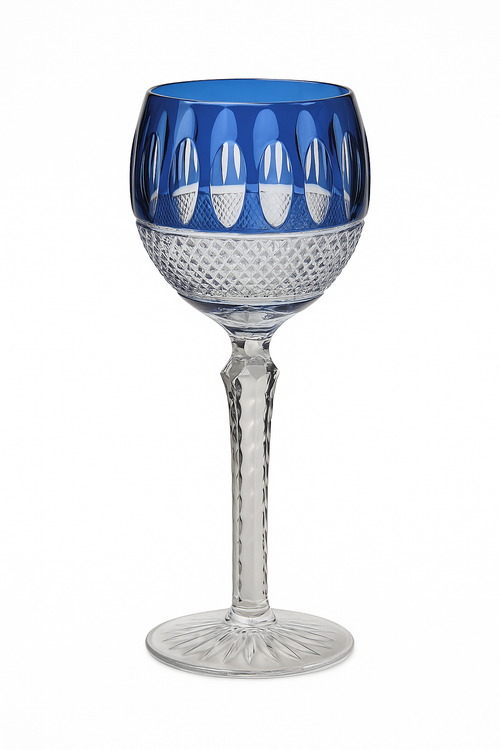 Verres à vin cristal style antique gravé main