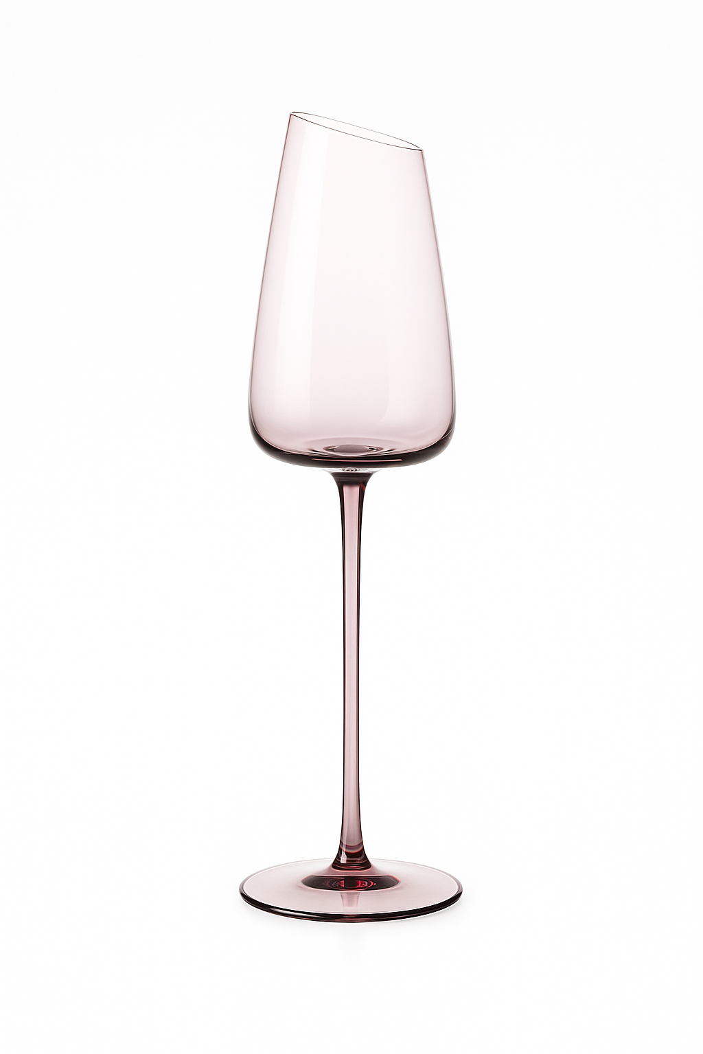 Verres à vin design flamant bord incliné cristal