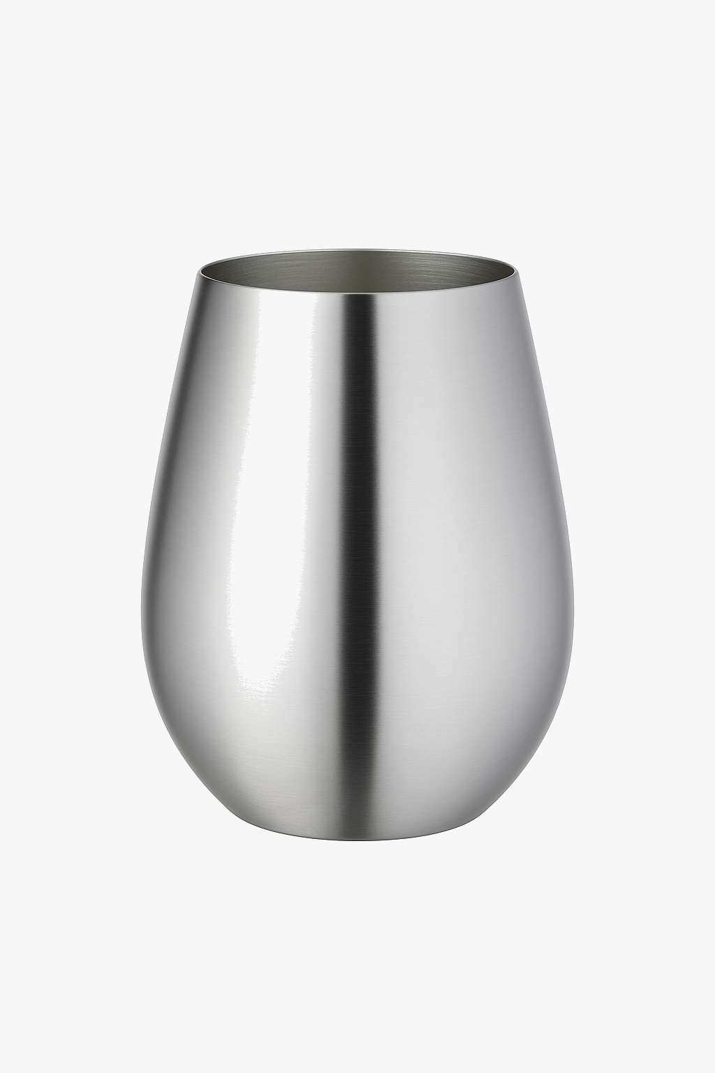 Verres a vin ronds acier inoxydable style bar