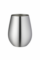 Verres a vin ronds acier inoxydable style bar