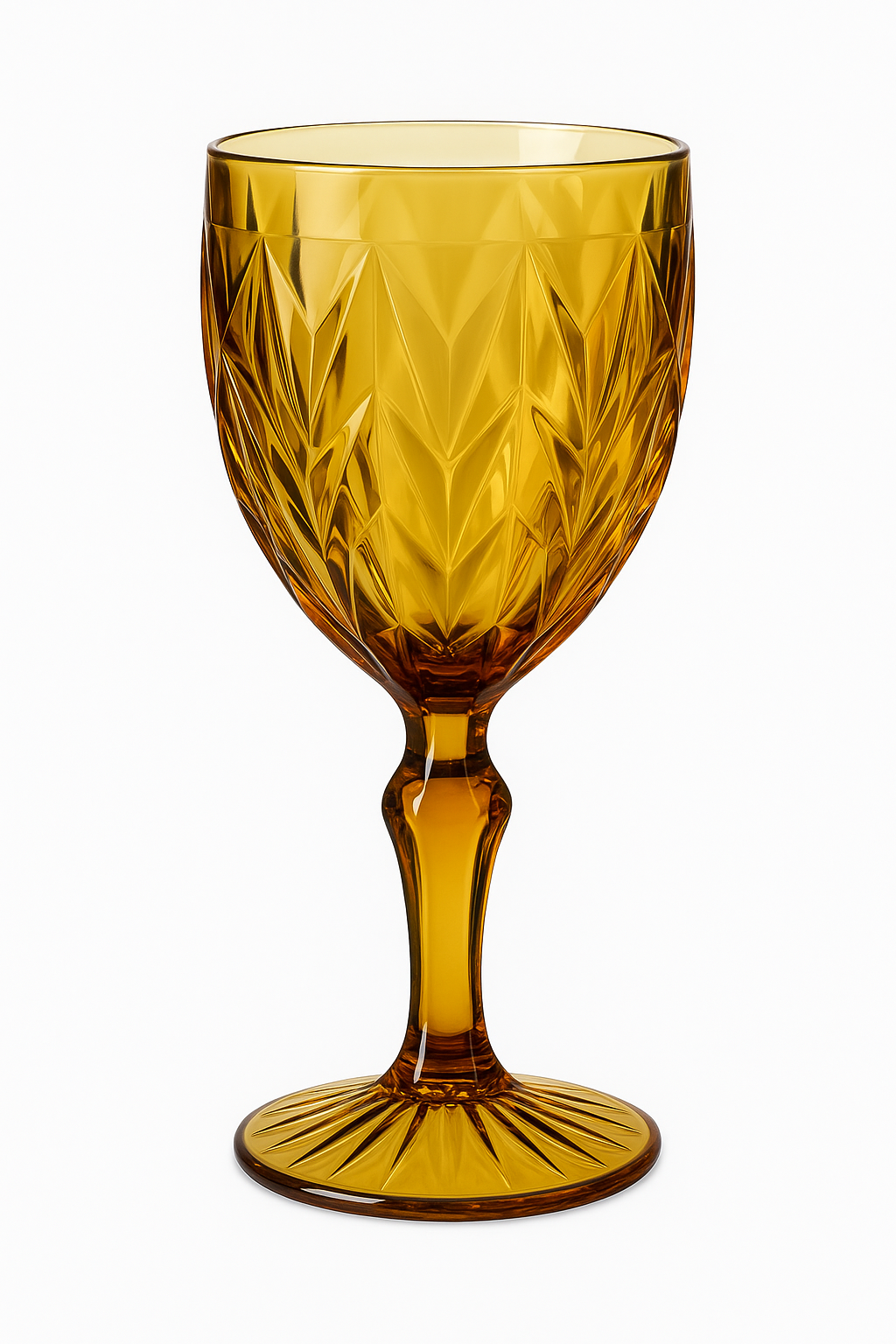 Verres à vin sculptés en cristal style élégant