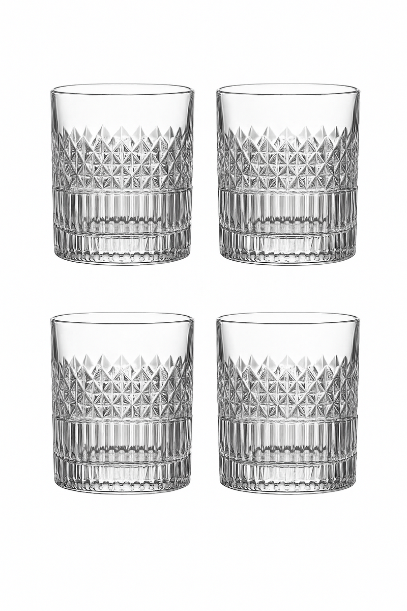 Verres a whisky lot de 4 design texture