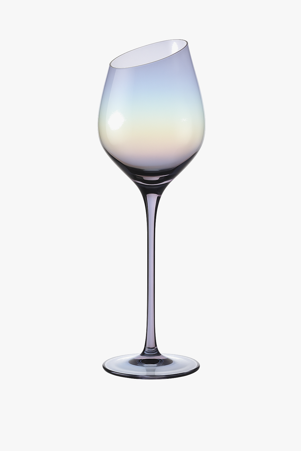 Verres champagne biseautés style nordique effet changeant