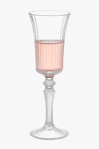 Verres champagne cristal style rétro rayures françaises