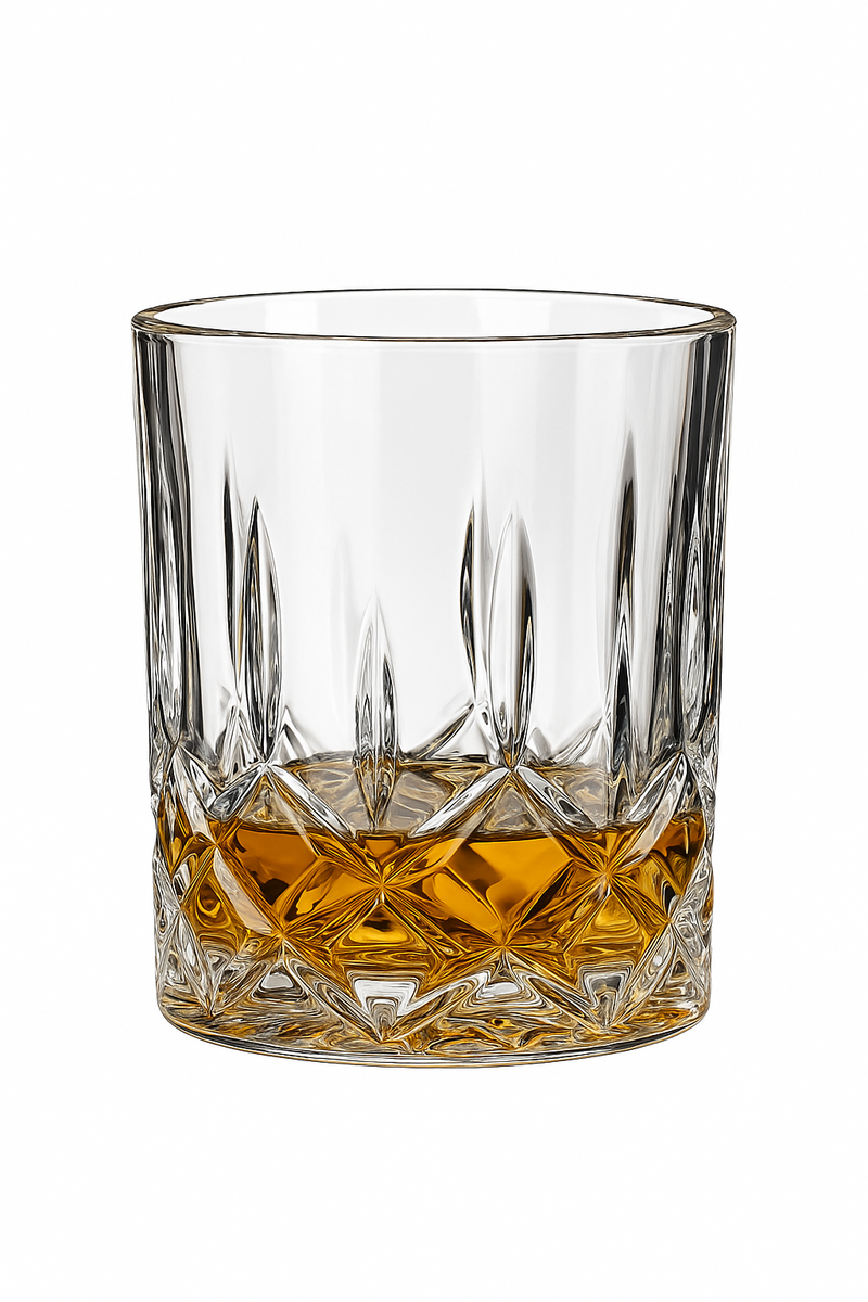 verres cristal design facette pour whisky vin biere