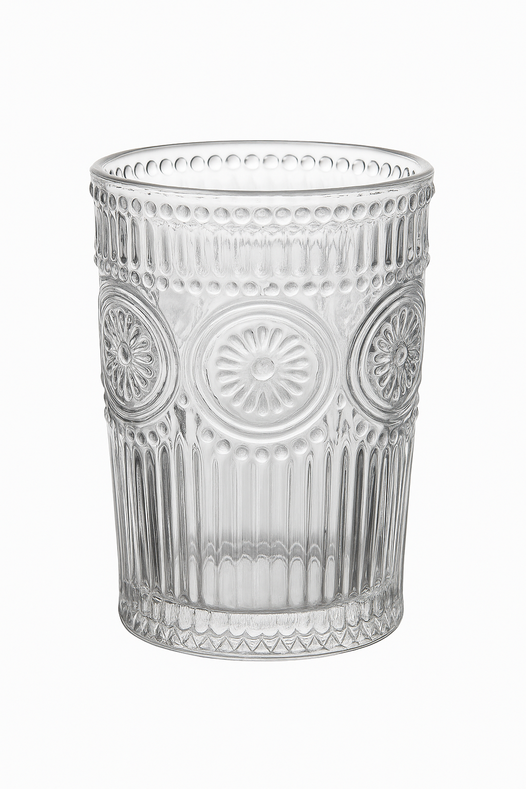 Verres relief tournesol style retro pour boissons froides