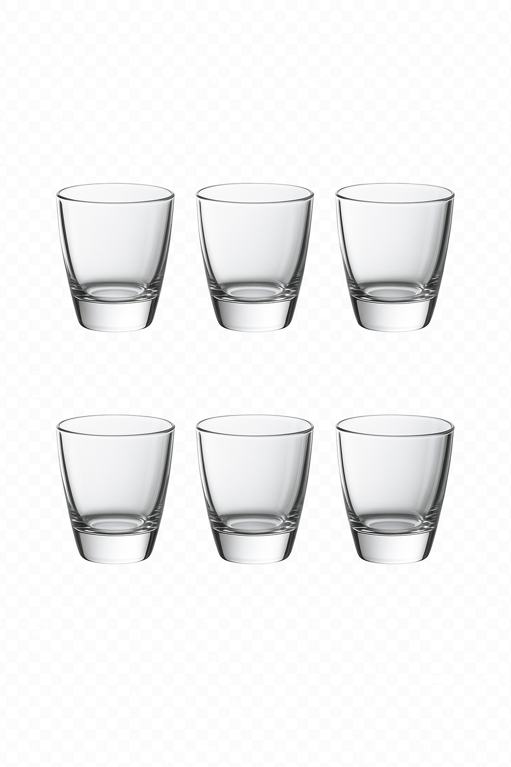 Verres shot vintage fond épais 35ml style gravé