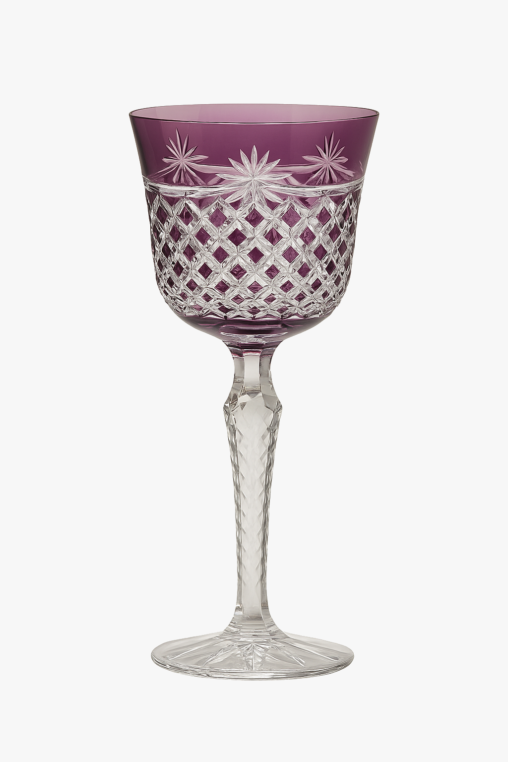 Verres à vin cristal style antique gravé main
