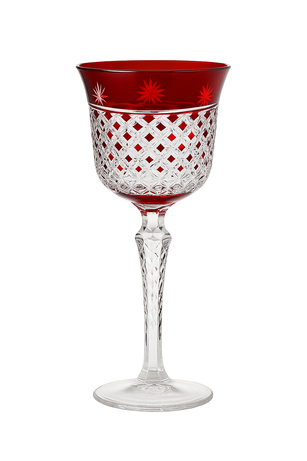 Verres vin cristal style antique gravure artisanale