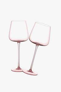 Verres à vin design flamant pied incliné