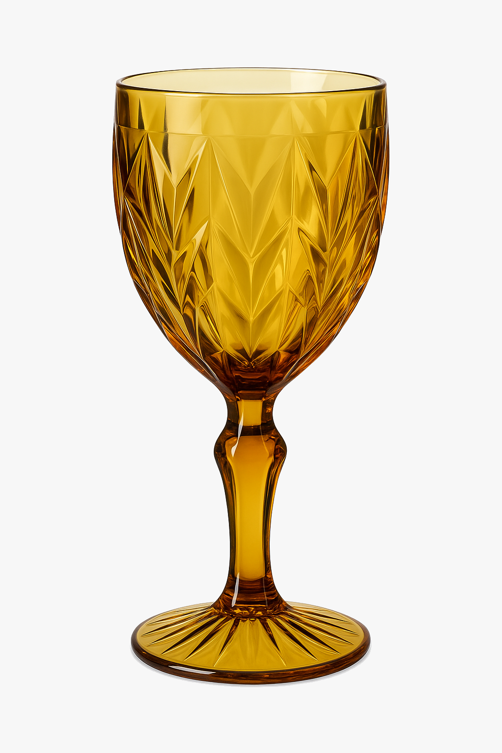 Verres à vin sculptés en cristal style élégant