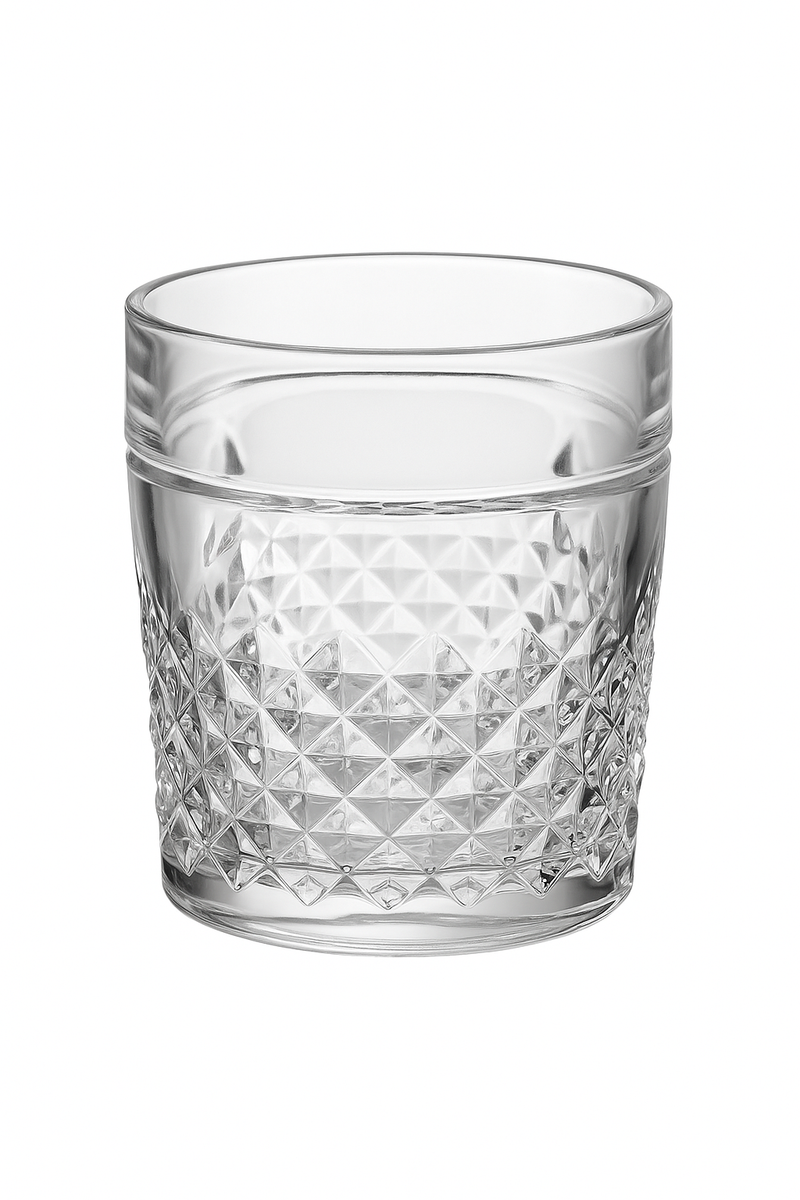 Verres whisky luxe verre épais relief vintage élégant