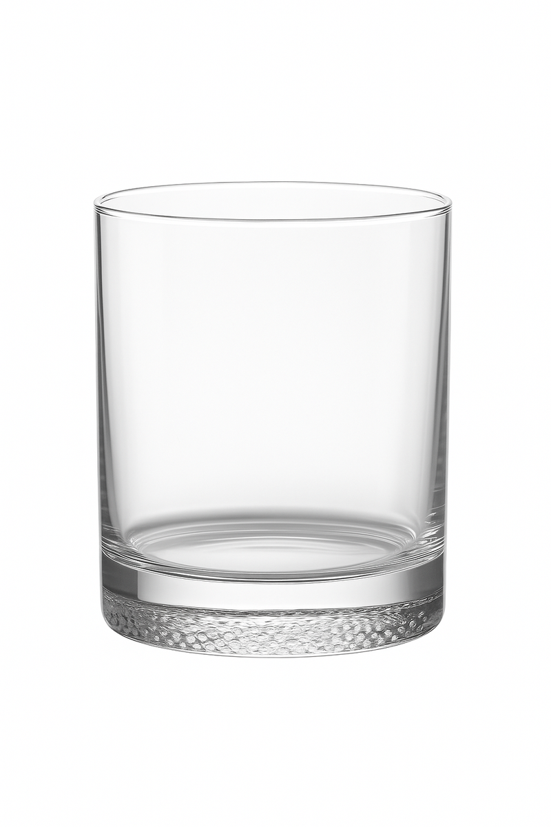 Verres whisky old fashioned motif relief vintage