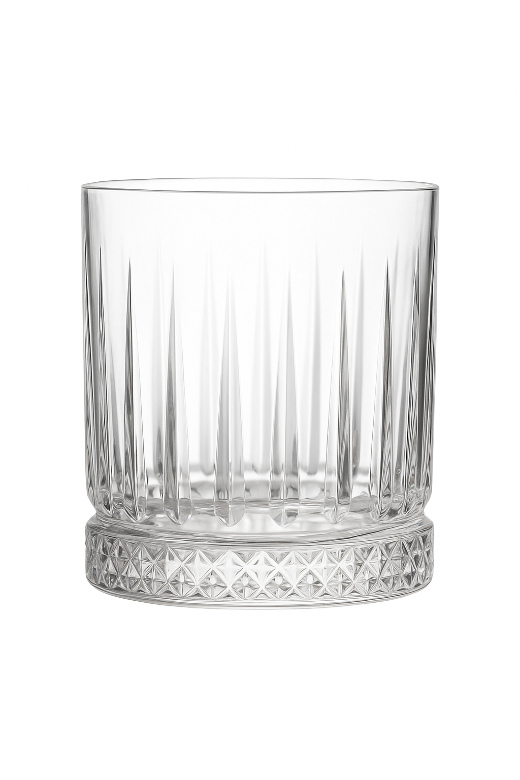Verres whisky old fashioned style cristal motifs relief