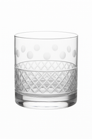 Verres whisky old fashioned style cristal relief élégants