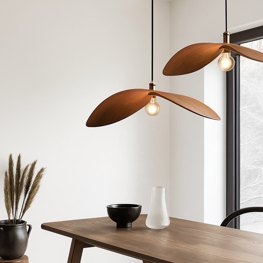 Vintage Wabi Sabi bois Art Led lustre chinois Zen salon de thé salle à manger décor à la maison suspension lumières Loft escaliers luminaire suspendu - vue 4 sur 9