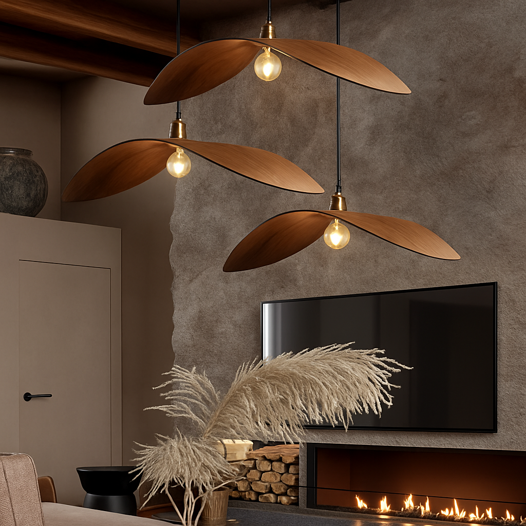 Vintage Wabi Sabi bois Art Led lustre chinois Zen salon de thé salle à manger décor à la maison suspension lumières Loft escaliers luminaire suspendu - vue 5 sur 9