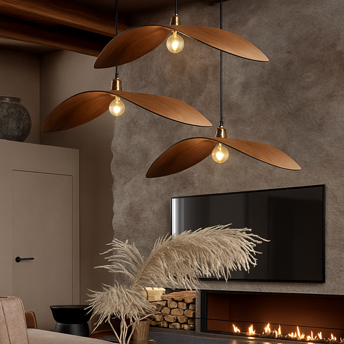 Vintage Wabi Sabi bois Art Led lustre chinois Zen salon de thé salle à manger décor à la maison suspension lumières Loft escaliers luminaire suspendu - vue 5 sur 9