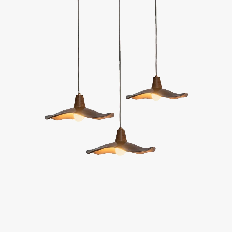 Lampe A Suspension Style Wabi Sabi Polystyrène Lampe Suspendre Rétro Japonaise Salle À Manger Lampes For Lampe De Cuisine E27 Nordic Lustre Table À Manger Suspension(Bracken Brown,60CM