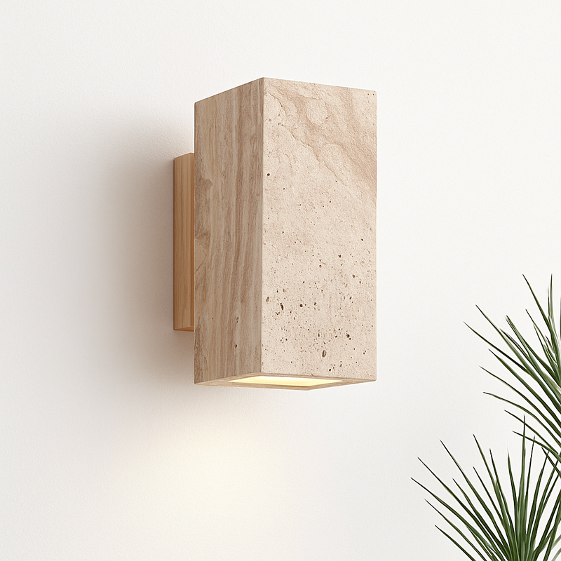 Wabi Sabi – applique murale Led en marbre jaune