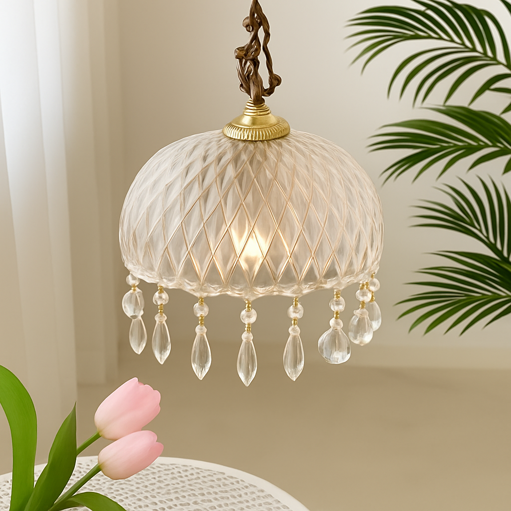 YEBMLP Suspension en verre rétro français d'intérieur à LED - vue 3 sur 8