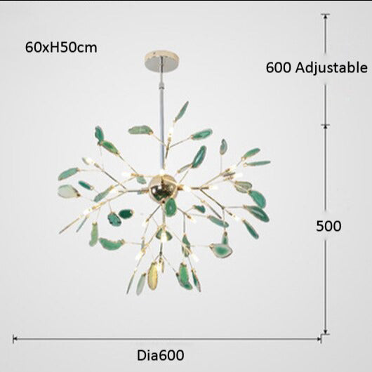 Lustre moderne en cristal LED coloré Sariya - vue 12 sur 17