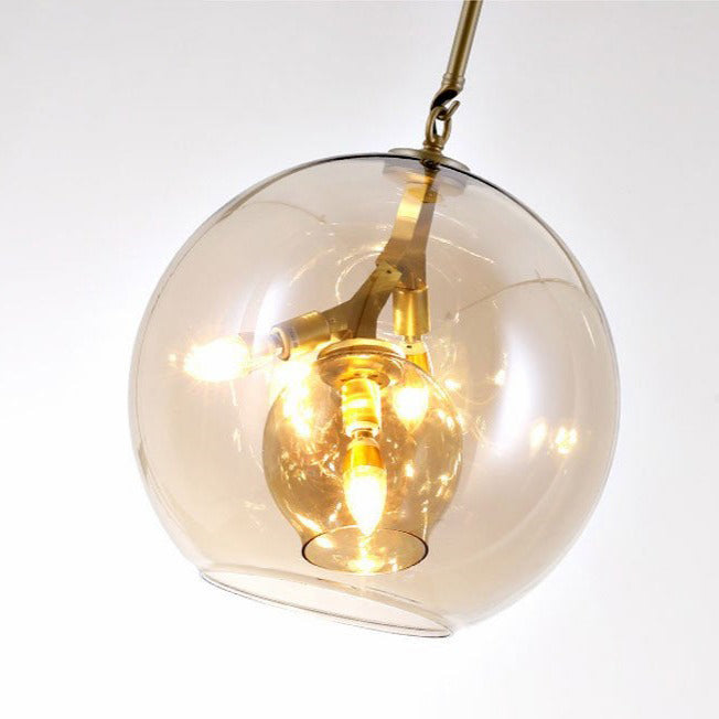 Suspension LED industrielle avec abat-jour en verre Kiria