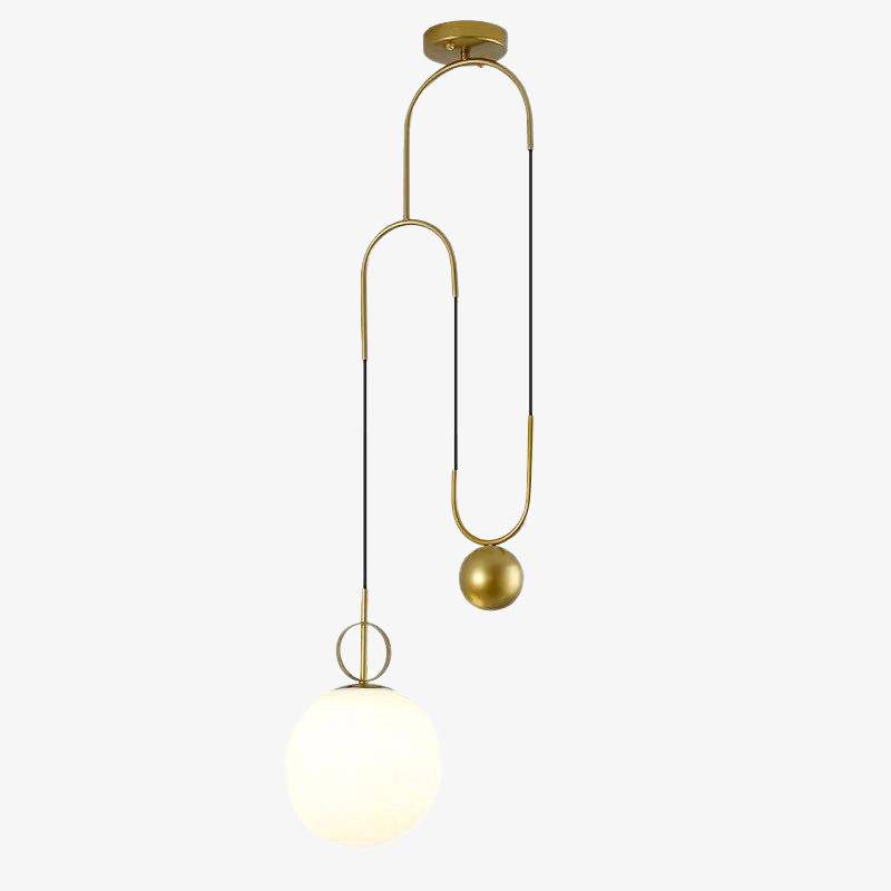 Lámpara de suspensión LED design en metal dorado Sombra