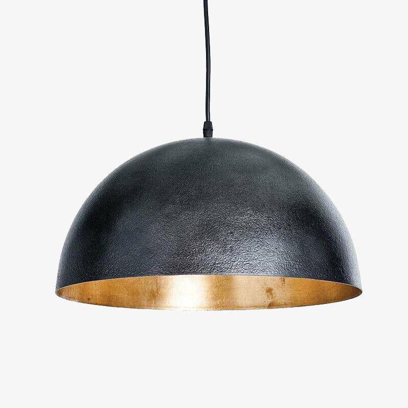 pendant light LED design with lampshade rounded metal Luxury