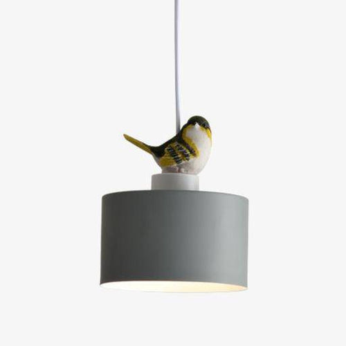 Suspension design LED de couleur avec oiseau Botimi