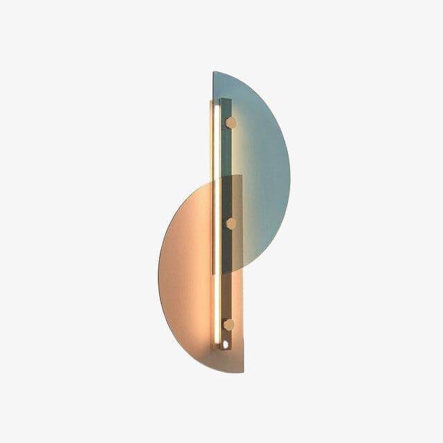 Applique murale design à LED avec demi-cercle en verre Shadow