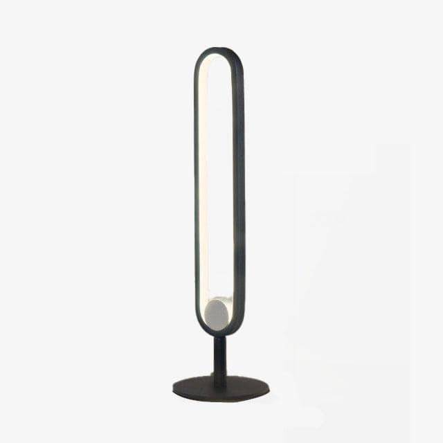 Lámpara de mesa design con anillo de metal negro Loft