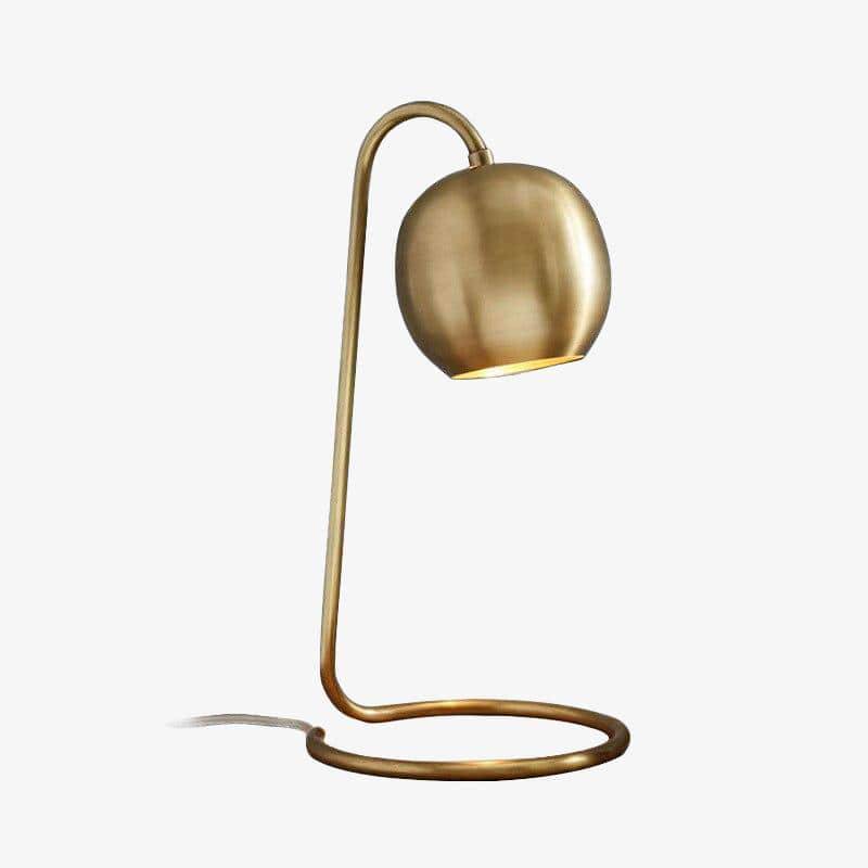 Gold LED design table lamp with lampshade metal Loft