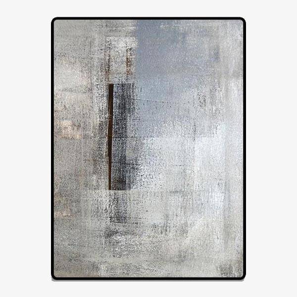 Modern rectangle rug grey abstract style Rug