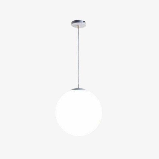 Suspension design à LED en verre blanc Loft