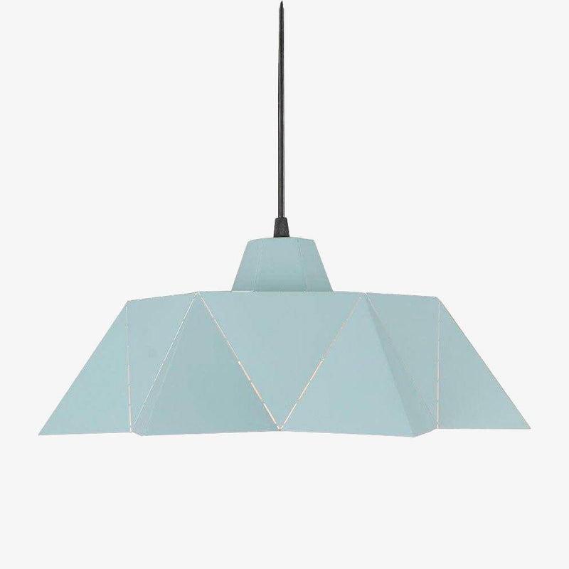 Retro LED pendant, lampshade with metal triangles Vintage