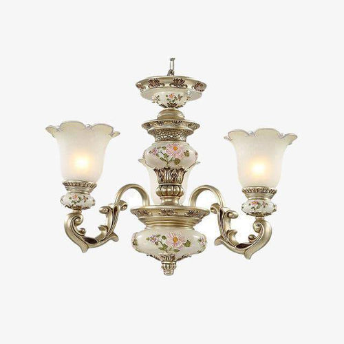 Applique murale antique en résine à fleurs