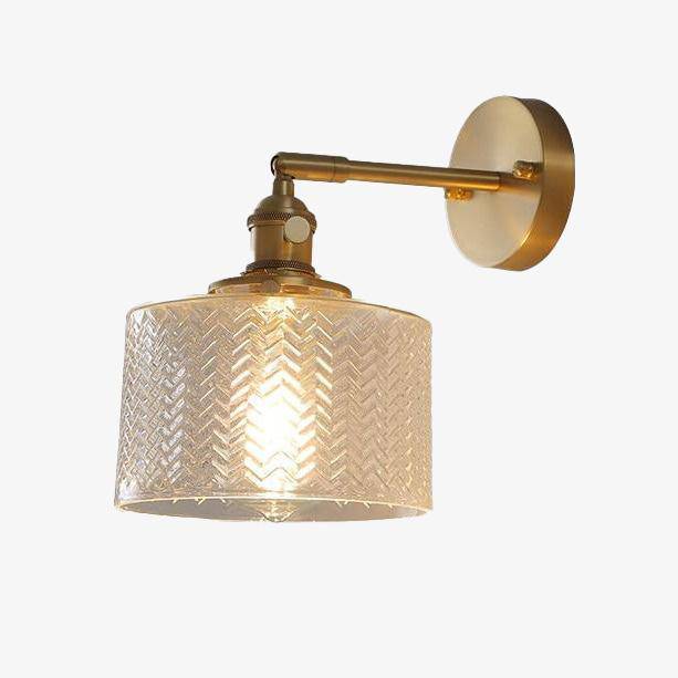 wall lamp gold LED wall design and lampshade in retro glass