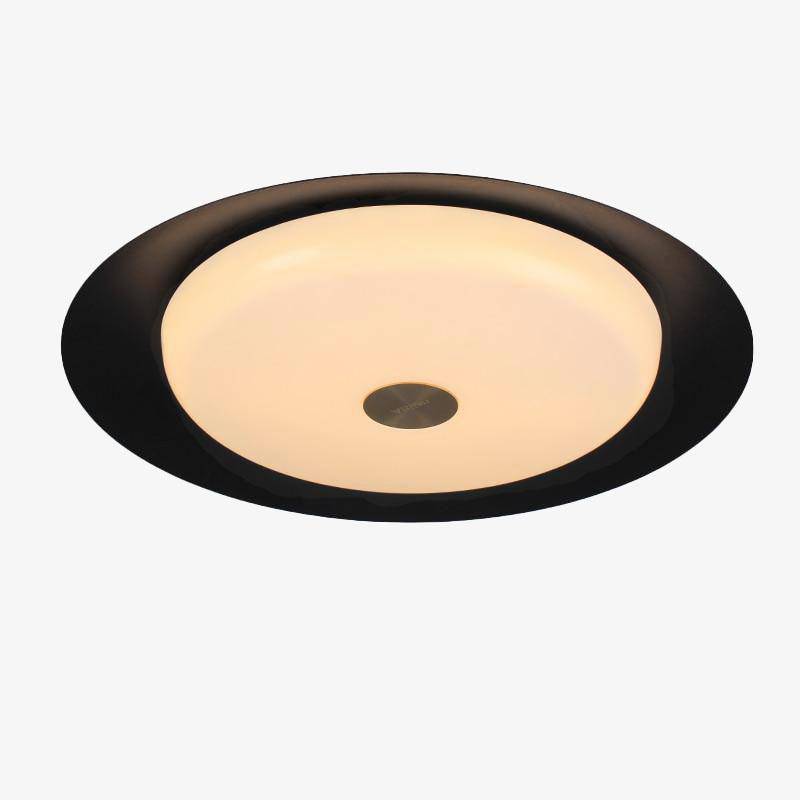 Design ceiling lamp with black LED disc in metal Light