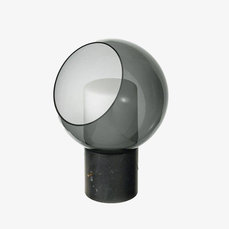 Lampe à poser design à LED en marbre avec verre foncé Creative