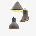 Suspensions design à LED en ciment (plusieurs formes)