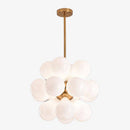 Suspension design à LED avec plusieurs ballons en verre coloré Hang