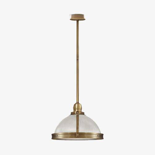 pendant light LED glass and gold metal Vintage