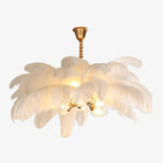 pendant light with colored feathers LED Carnival style