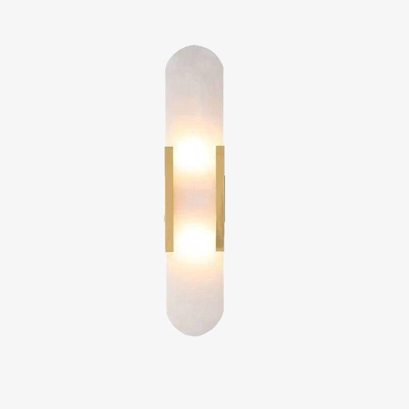 wall lamp LED wall design in rounded marble and gold metal Luxury