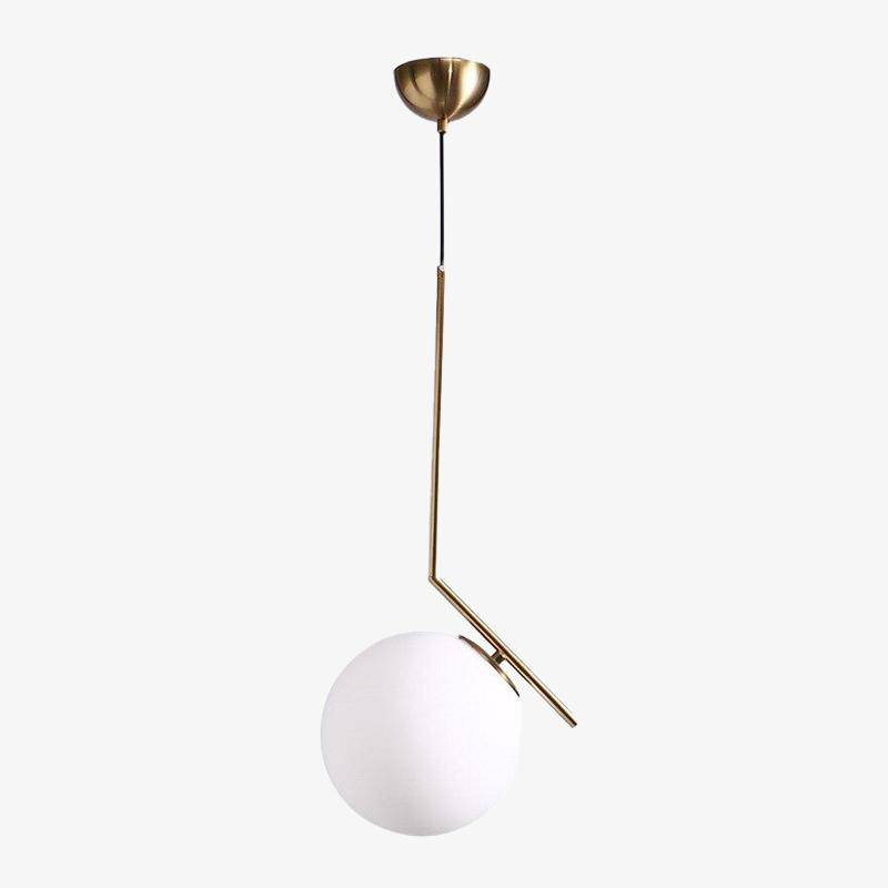 pendant light gold LED design with Italia glass ball