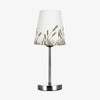 Lampe de chevet chromé avec abat-jour dessin de blé